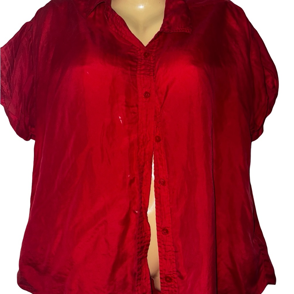 American Eagle Outfitters coral Button-Down Shirt boyfriend fit